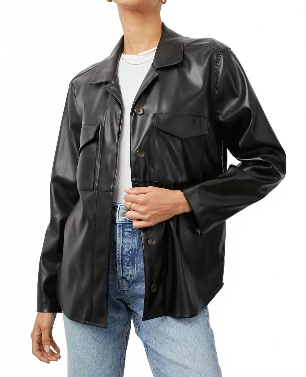 NEW RAILS xander shirt jacket in black